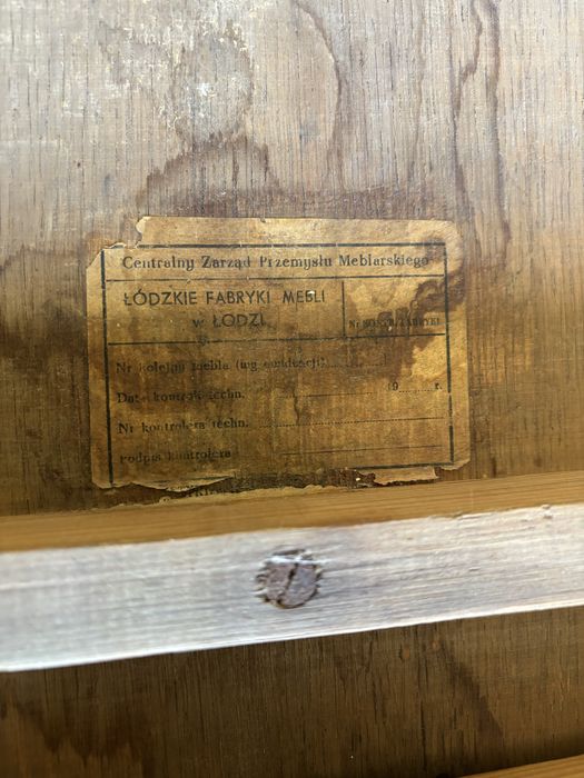 Stół i 4 krzesła - PRL vintage