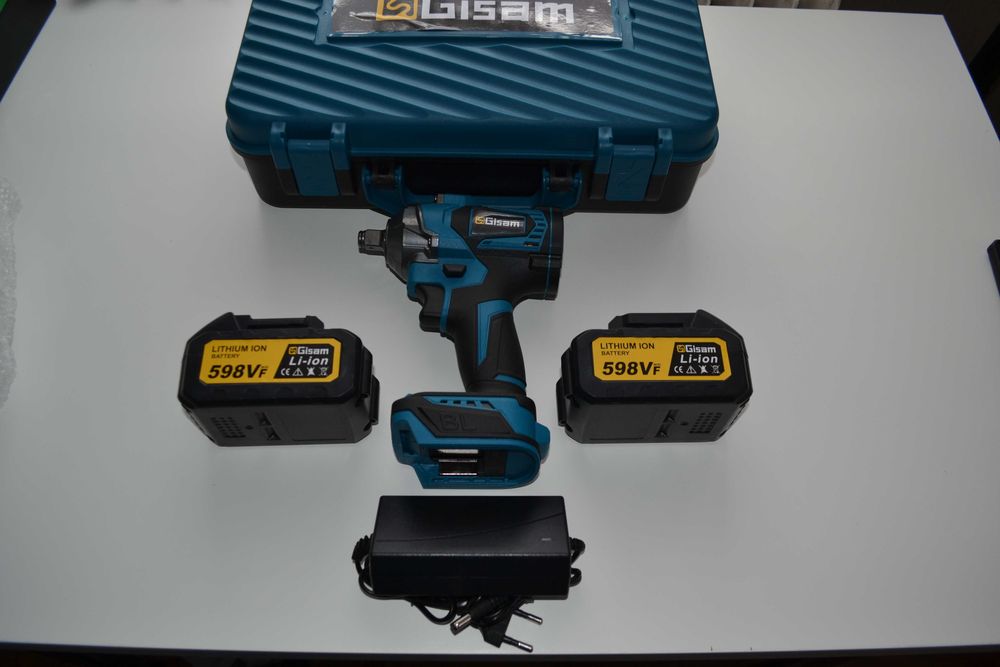 Klucz udarowy Gisam 1200nm + 2x bateria + walizka