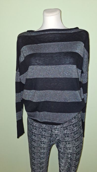 Sweterek elegancki w pasy 40
