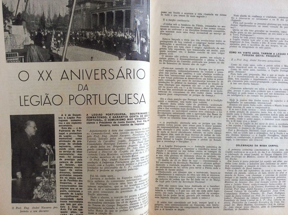 Revista da Legião Portuguesa - Legião em Marcha - 1956