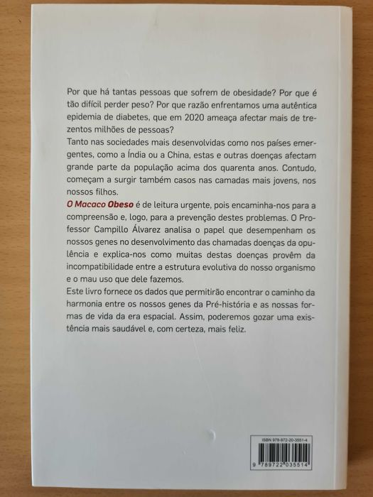 Livro "O Macaco Obeso" de J. Henrique Campillo Alvarez