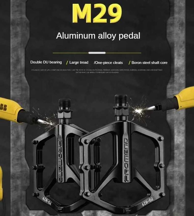 Педали алюминиевые шарикоподшипники долговечные платформы прочные