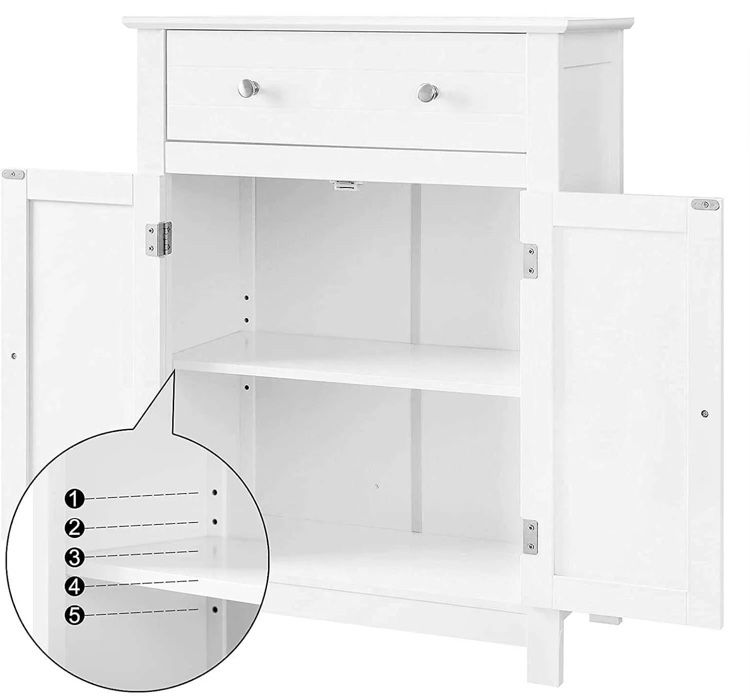 Szafka z szufldą i regulowaną półką Biała NOWA