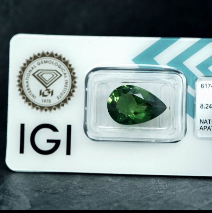 Apatita Natural 8,24 CT com certificação IGI