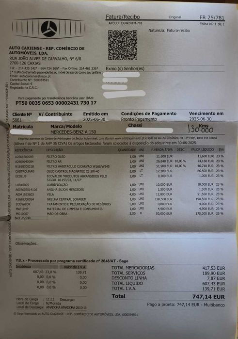 Mercedes A150 136000 Kms Avantgard PREÇO FIXO