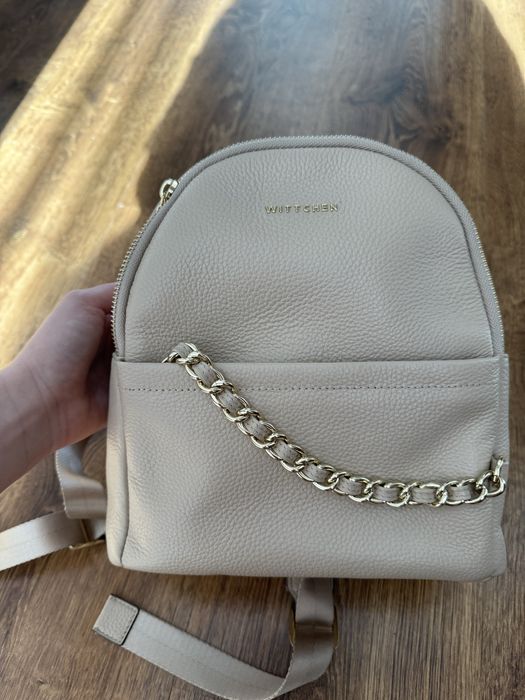 Elegancki skórzany plecaczek plecak WITTCHEN ecru ivory