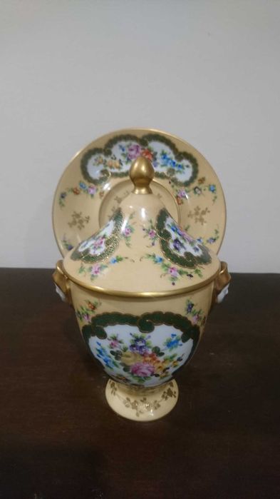 Porcelana Camile Le Tallec - Pote com tampa e Prato /Troco