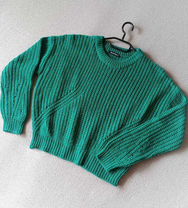 Ciepły sweter zielony oversize S-L Terraniva