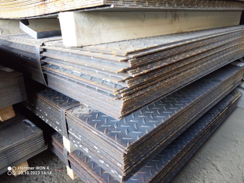 Blacha ryflowana łezka 3 mm czarna, blachy, arkusze 1,25x2,5m, 1,5x3 m