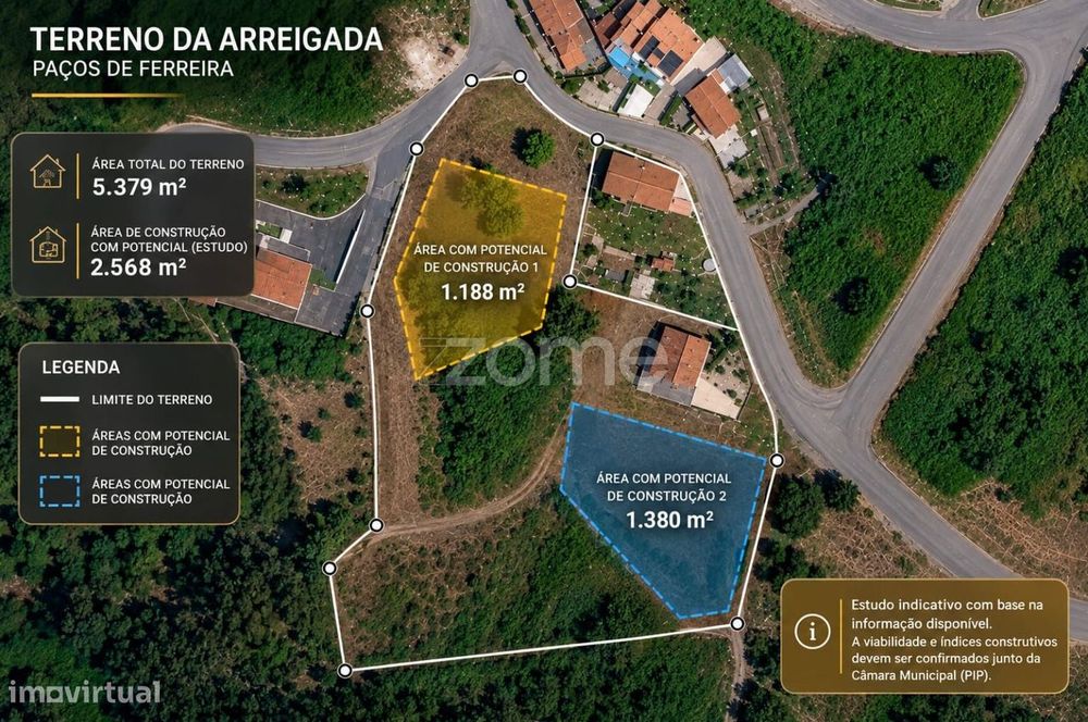 Terreno |Potencial de Desenvolvimento Habitacional | Paços de Ferre...