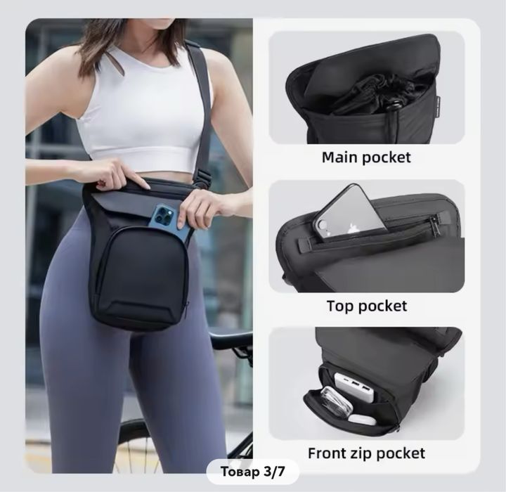 Мужская мотоциклетная сумка MARK RYDEN, сумка на пояс