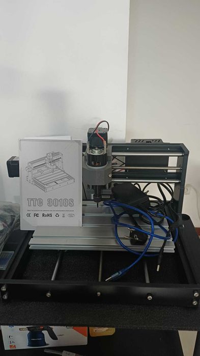 Retífica manual, maçarico, jogo de pinças e cnc router