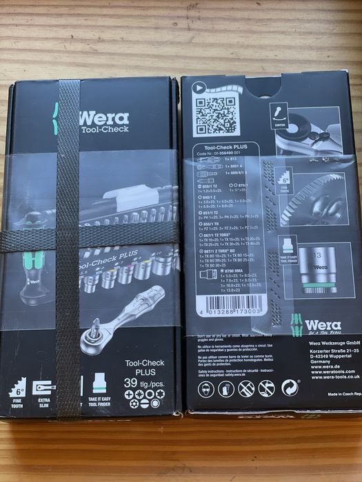 Wera 056490 39pce 1/4"Dr Tool Check Plus Набор инструментов