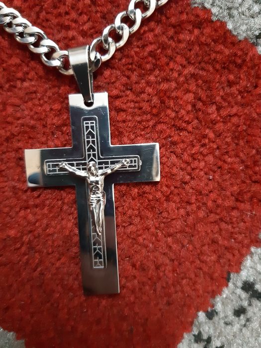 NOVO! Corrente  +  Cruz com Cristo