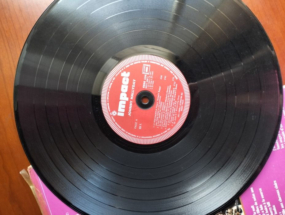 Disco de vinil LP Johnny Halliday