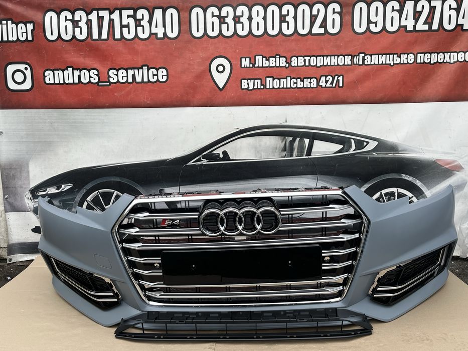 Бампер взборі audi a4 b9 s-line 2016 2017 2018 дорест бампер а4 16-19