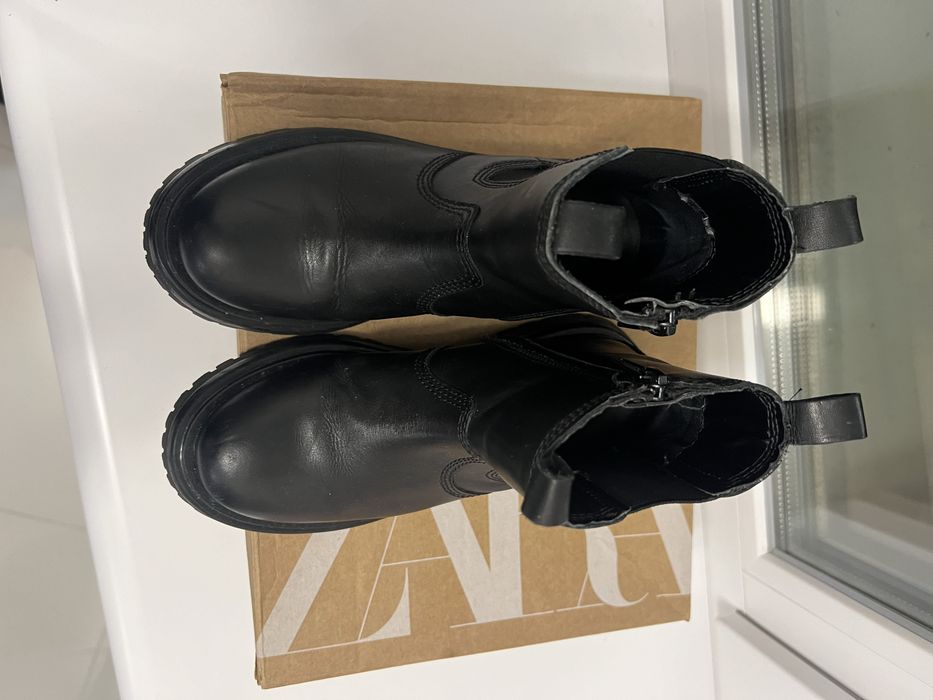 Чоботи дитячі Zara шкіряні