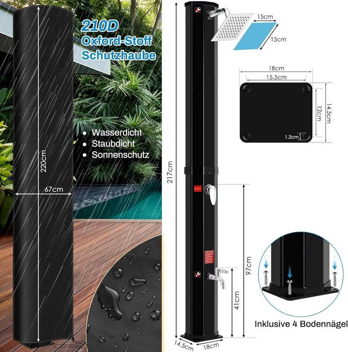 Nowa deszczownica / 40L / prysznic ogrodowy / z kranem / wąż / A3235!
