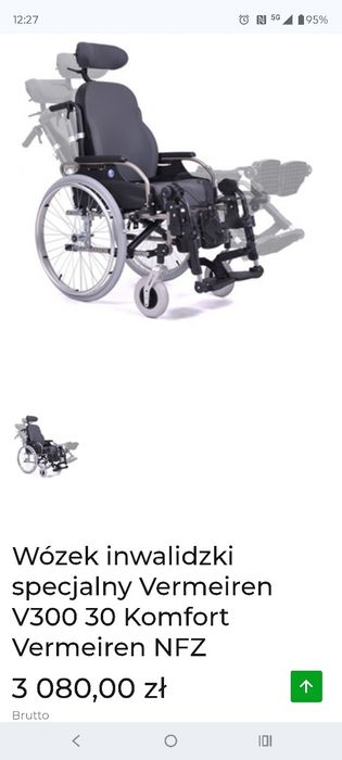 Wózek inwalidzki specjalny