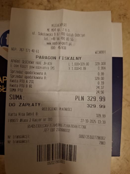 Aparat słuchowy HAXE
