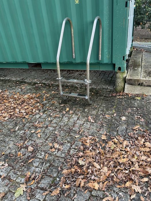 Escada piscina 2 degraus em inox 166