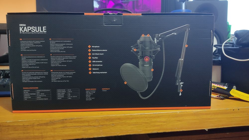 Microfones Krom Kapsule (1uni)