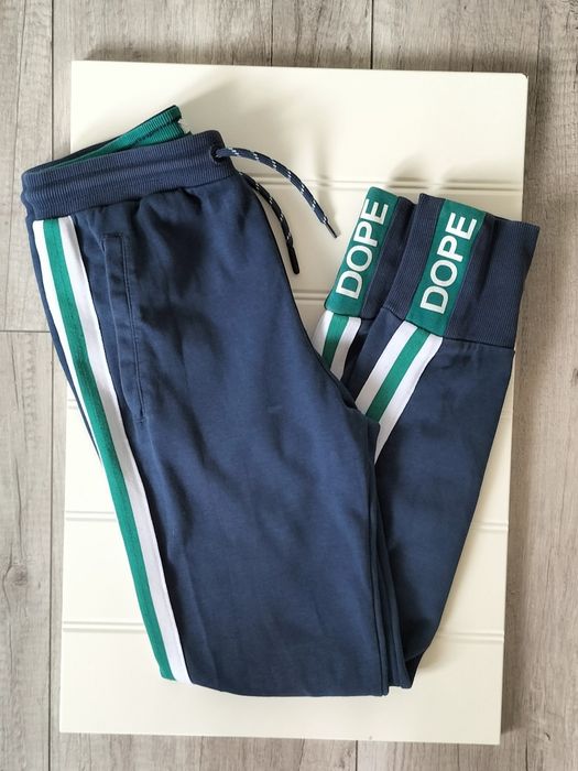 Reserved elastyczne joggery z lampasami dresy spodnie 158 164