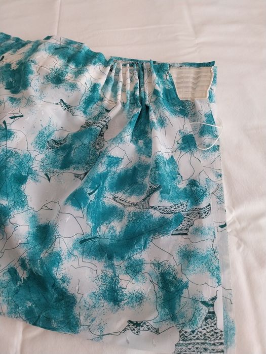 Par de cortinas de franzir