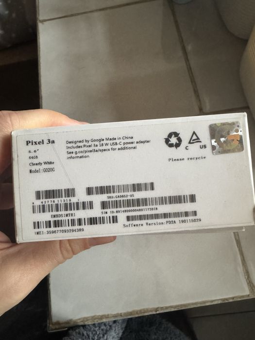 Телефон Google Pixel 3a