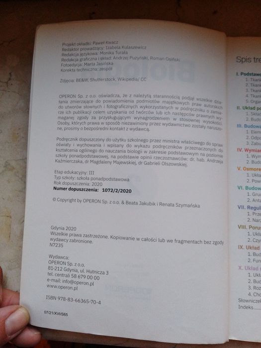 BIOLOGIA 2 szkoła branżowa Operon