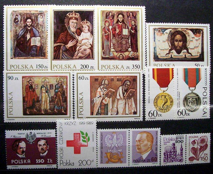 Znaczki polskie rok 1989 - IV kwartał (czysty)