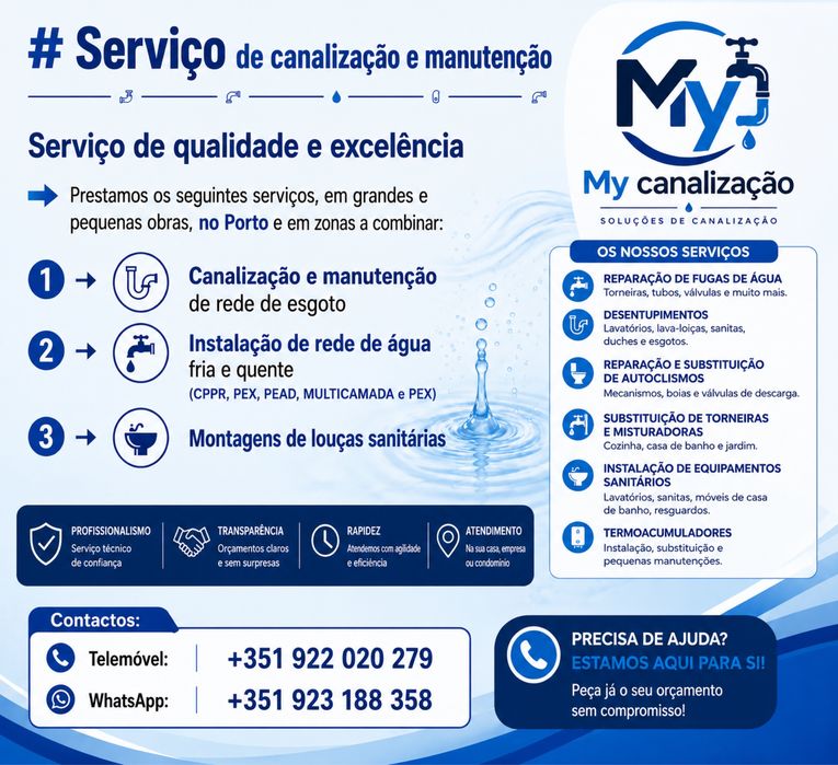 Serviço de canalização