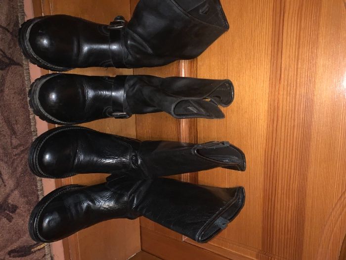 Сапоги ботинки кожаные