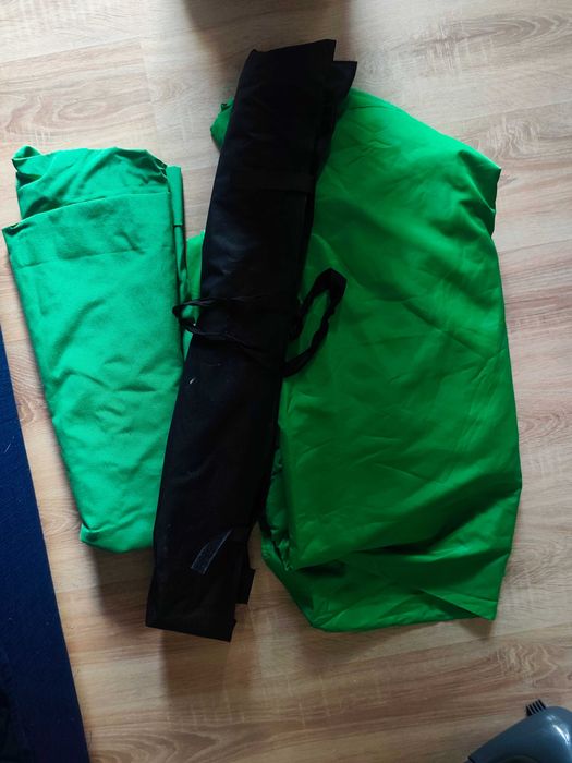 Estrutura com 2 panos verdes - GreenScreen