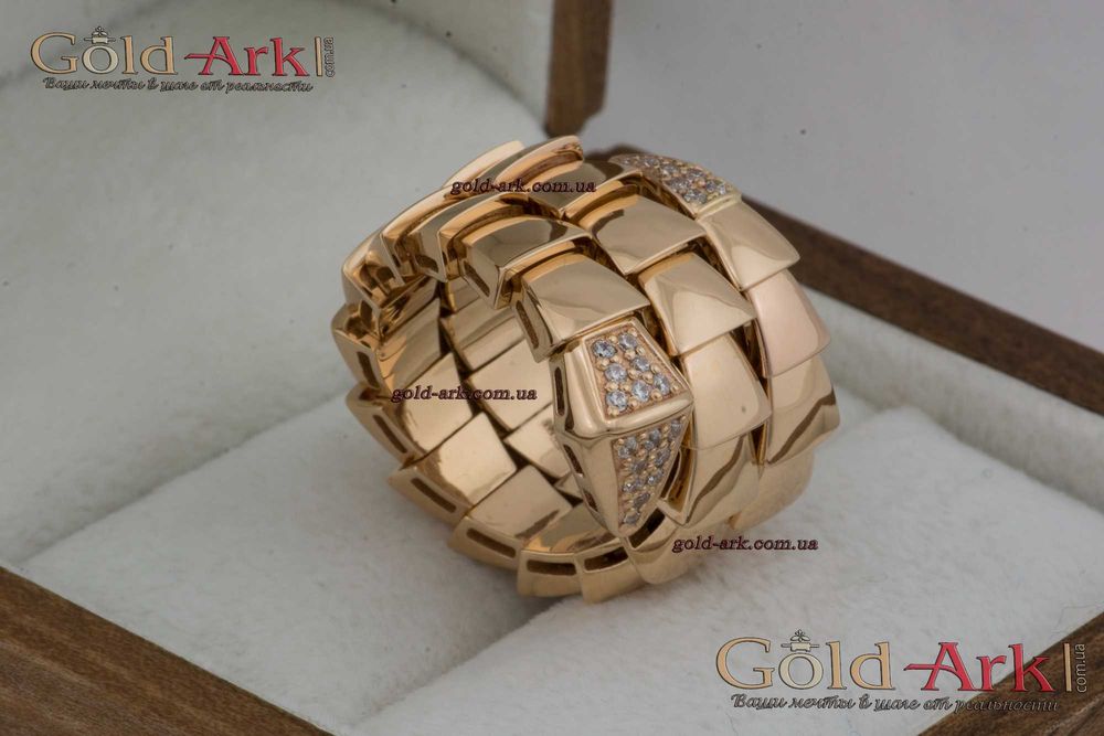 Каблучка змія в червоному 585