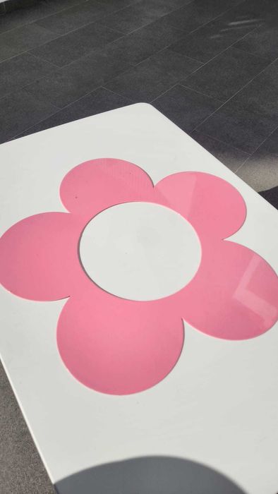 Candeeiro teto flor rosa criança