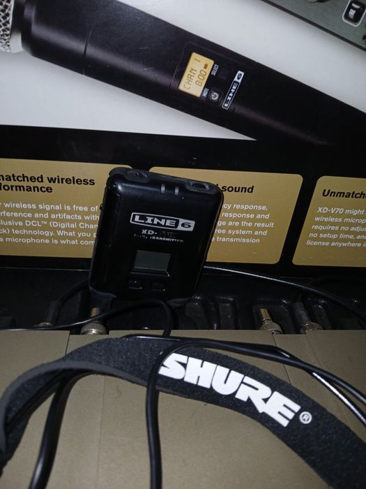 Microfone de mão e de cabeça completo