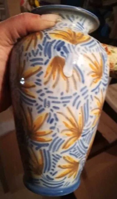 Jarro Antigo Cerâmica Lusitânia Lisboa – Pintado à Mão Vintage