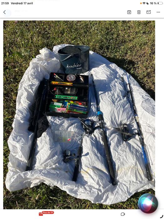 Material de pesca para criança