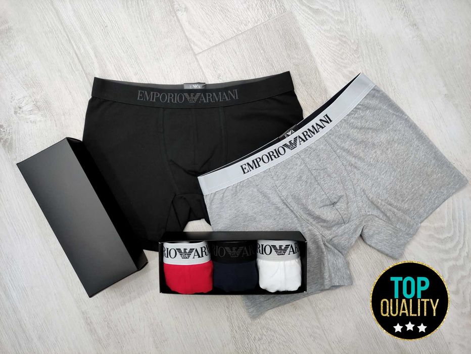Труси боксери Emporio Armani. Повномірна модель. Подовжені.
