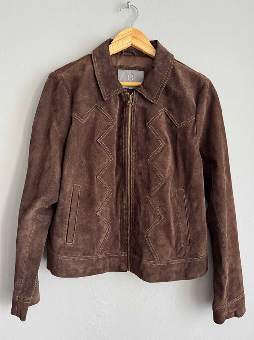 Vintage 100% Leather Lakeland Suede Jacket Cowboy Western y2k engalnd