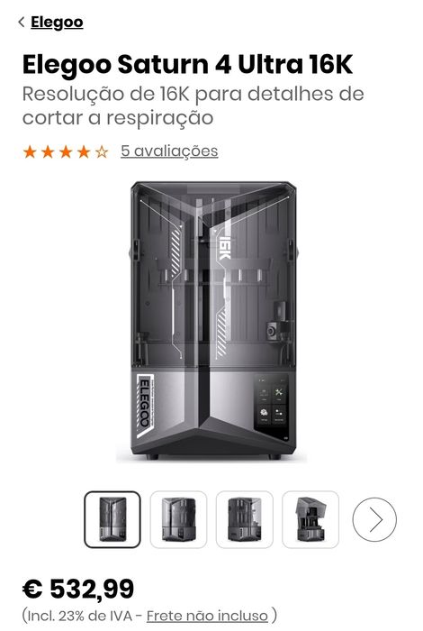 Impressora 3D  Saturn 4 Ultra 16K