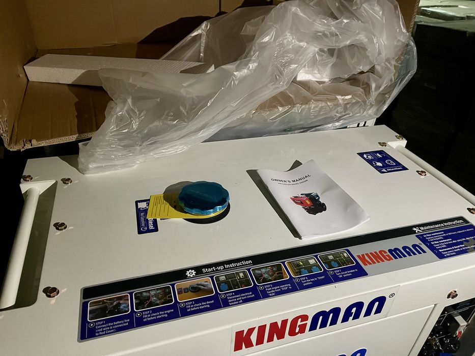 Дизельний генератор 7 кВт KINGMAN, однофазний + (олива та каністра)