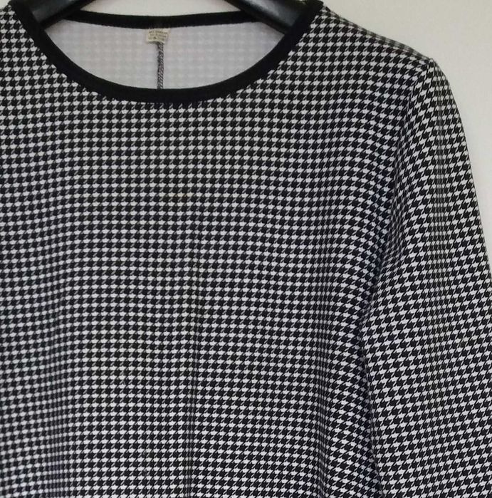 L(44) Bawełniana sukienka w pepitkę butik