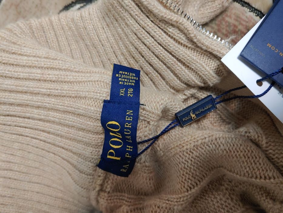 В’язаний світшот Polo Ralph Lauren / 1/4 zip / полузамок / кофта поло
