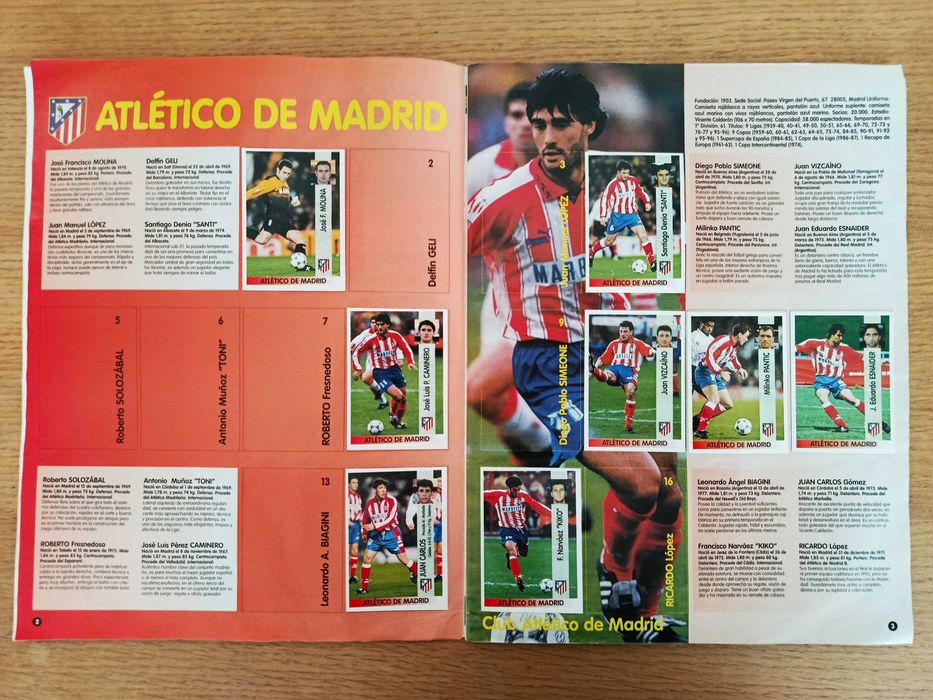 Caderneta cromos Panini 96-97 La Liga - Espanha