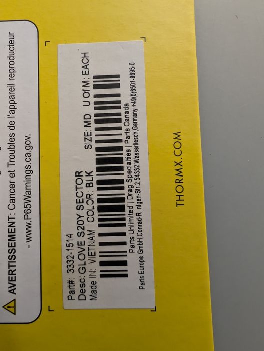 Luvas de moto para criança da marca THOR