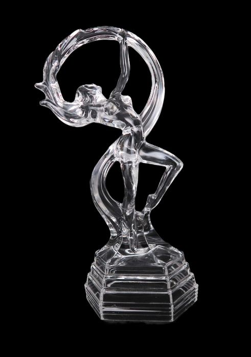 Esculturas Art Deco em cristal, CADA)