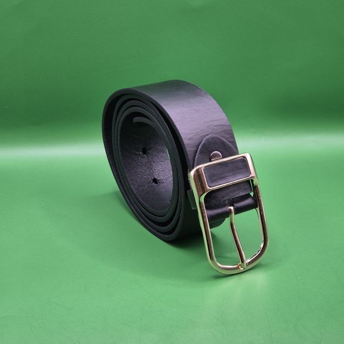 Pasek do spodni z metalową klamrą czarny regulowany Nowy