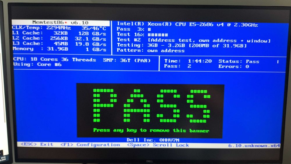 Dell T5810 18C/36T 32GB RAM Radeon 8GB W6600 PRO SSD 256GB + 2TB HDD